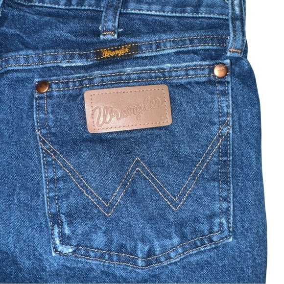 VINTAGE WRANGLER Cowboy Cut Off Shorts Boho Festival Western Size 32 - Picture 9 of 15